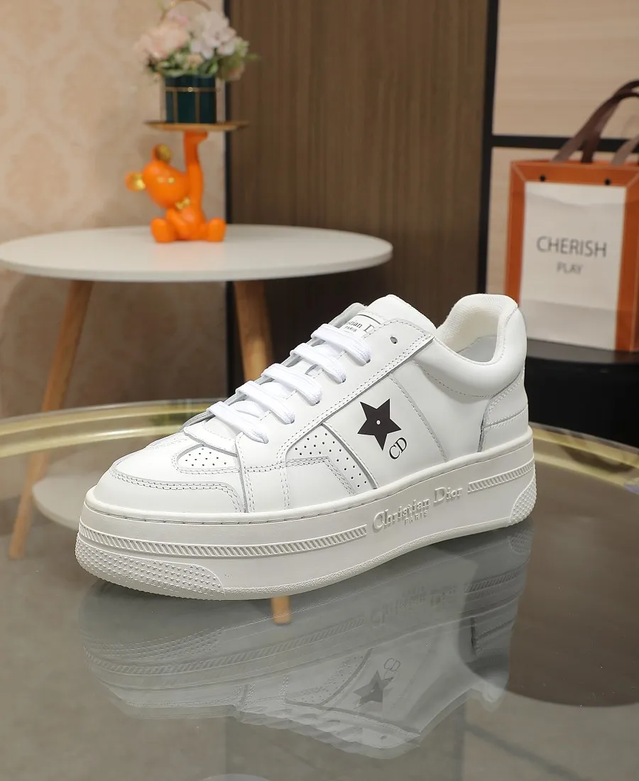 👟👟Ex-factory price 480👟👟 DIOR Dior's new thick-soled sports white shoes, made of first-layer cowhide, breathable mesh inside, sheepskin for foot pads, and lightweight outsole. Size: 35-40 (41 customized)